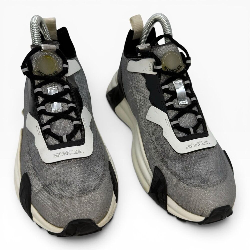 Moncler Compassor Galaxis Sneakers Shoes Women's White/Black/Gray Size 8 US